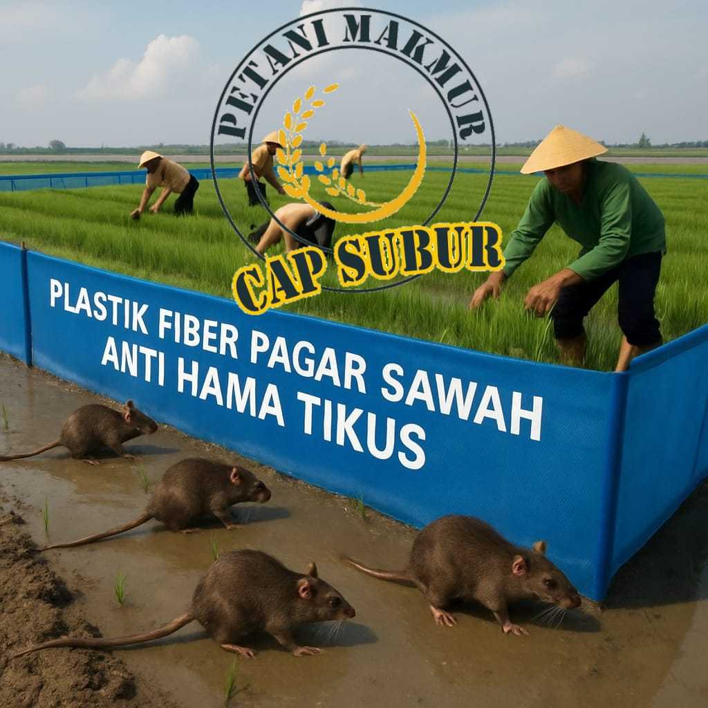 PLASTIK FIBER SAWAH PANJANG SAMPAI +/- 90 METER TINGGI 80 CM / PLASTIK FIBER BIRU TEBAL / PLASTIK