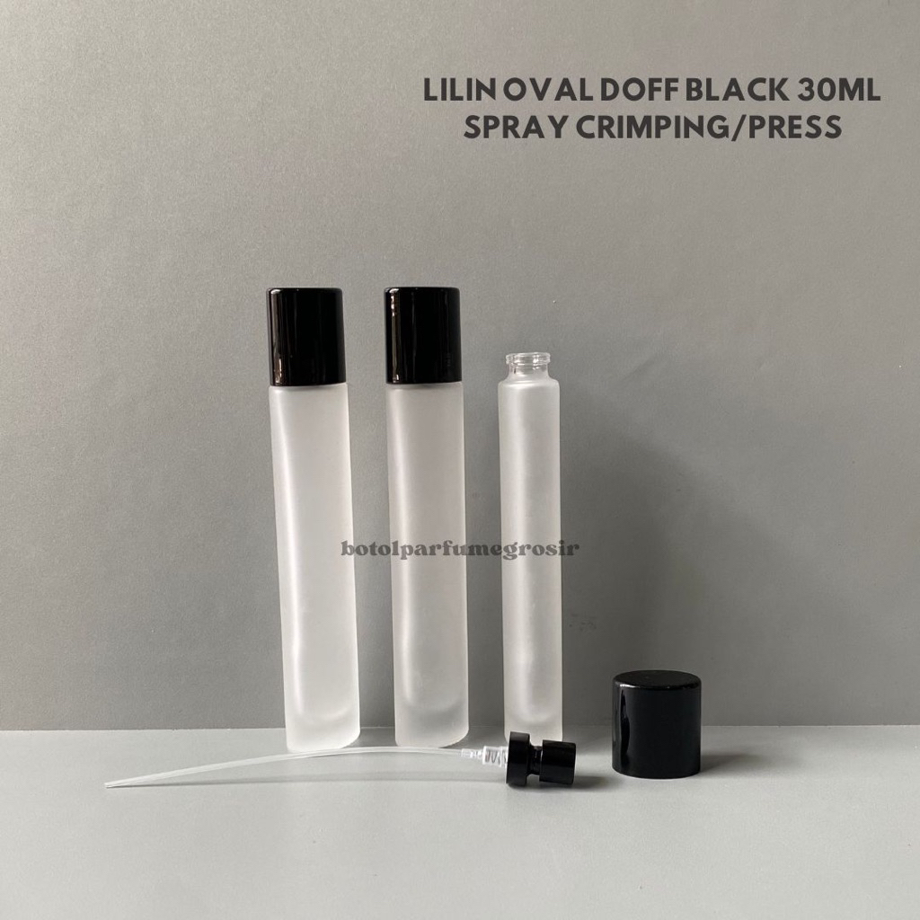 BOTOL LILIN DOFF OVAL BLACK PRESS 30ML
