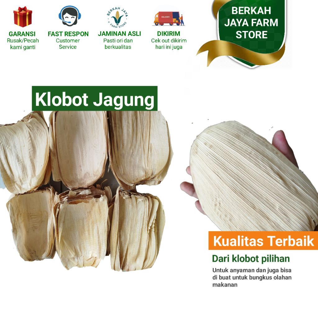 

klobot jagung 12 lembar / daun jagung kemasan ekonomis