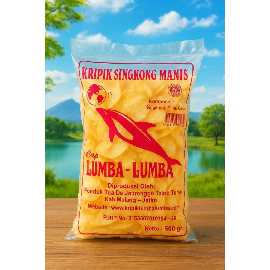 

Kripik Keripik Singkong Cap Lumba-Lumba Utuh Manis Dan Asin 500 Gram Besar