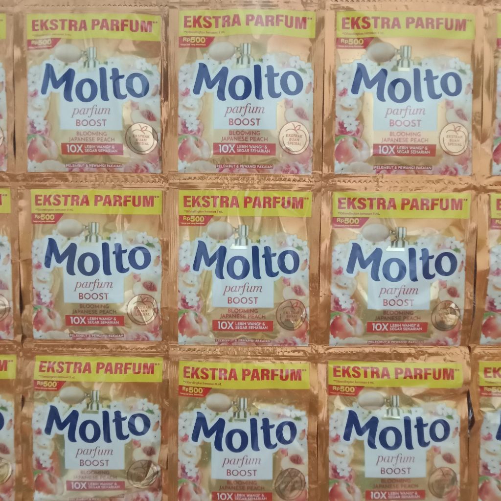 72 Sachet Molto 500 Blooming Japanese Peach (Pelembut & Pewangi Pakaian)