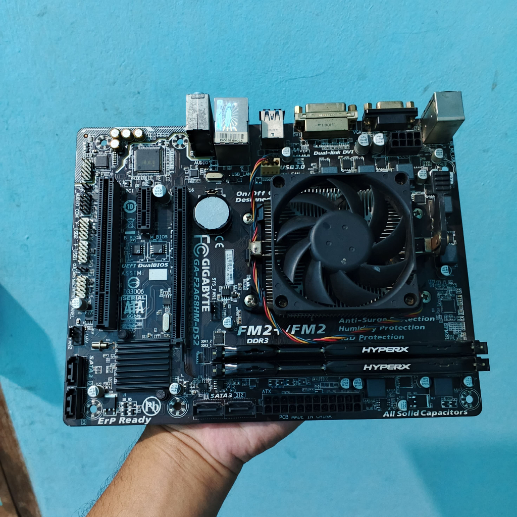 Paketan Amd A8 7650K Ram 16gb Motherboard FM2+ FM2 PLUS Mobo Not Ryzen or Intel Core
