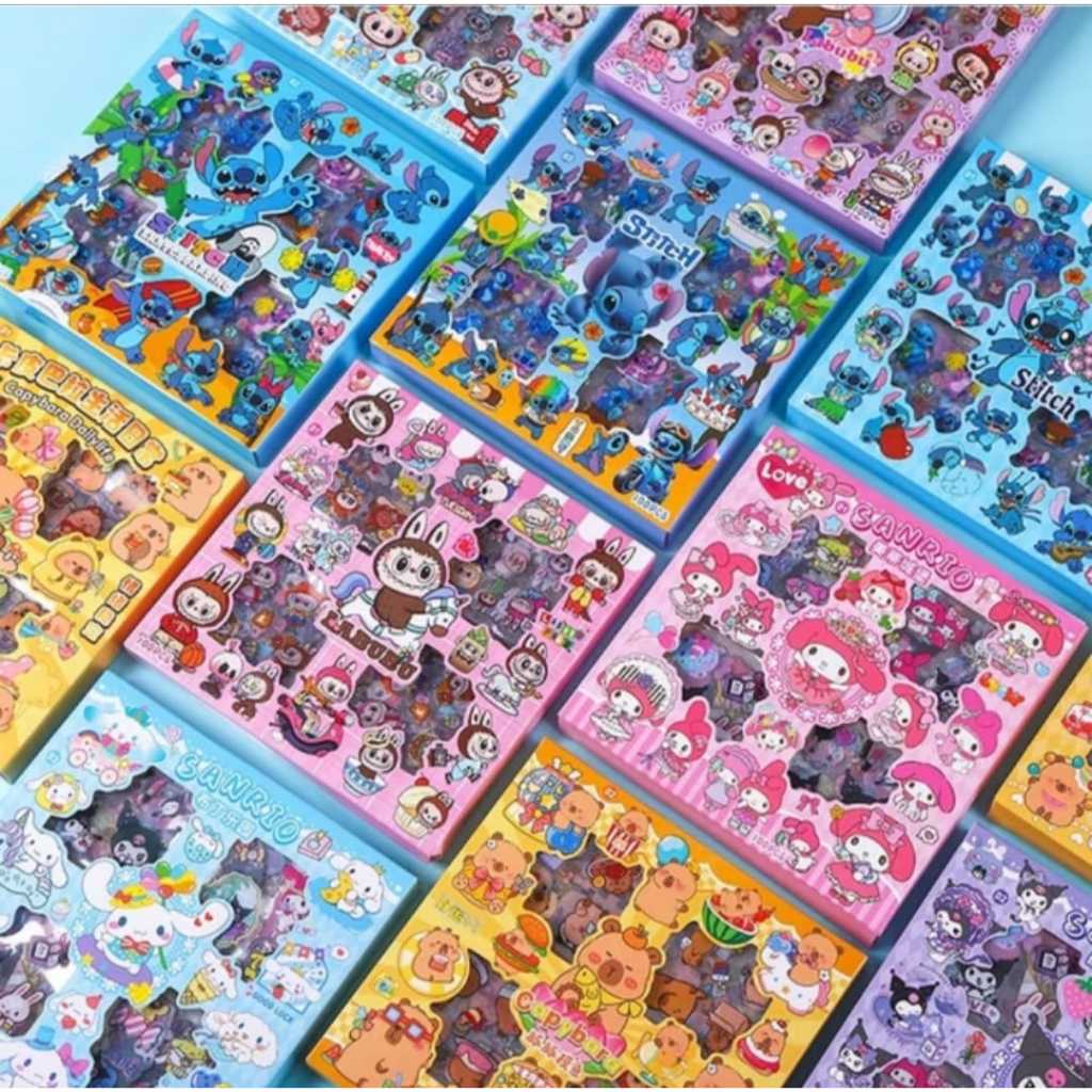 

Stiker Sanrio Labubu Sticker Lucu 2D Sanrio Karakter Kuromi dan Melody Isi 100 Lembar Per Box