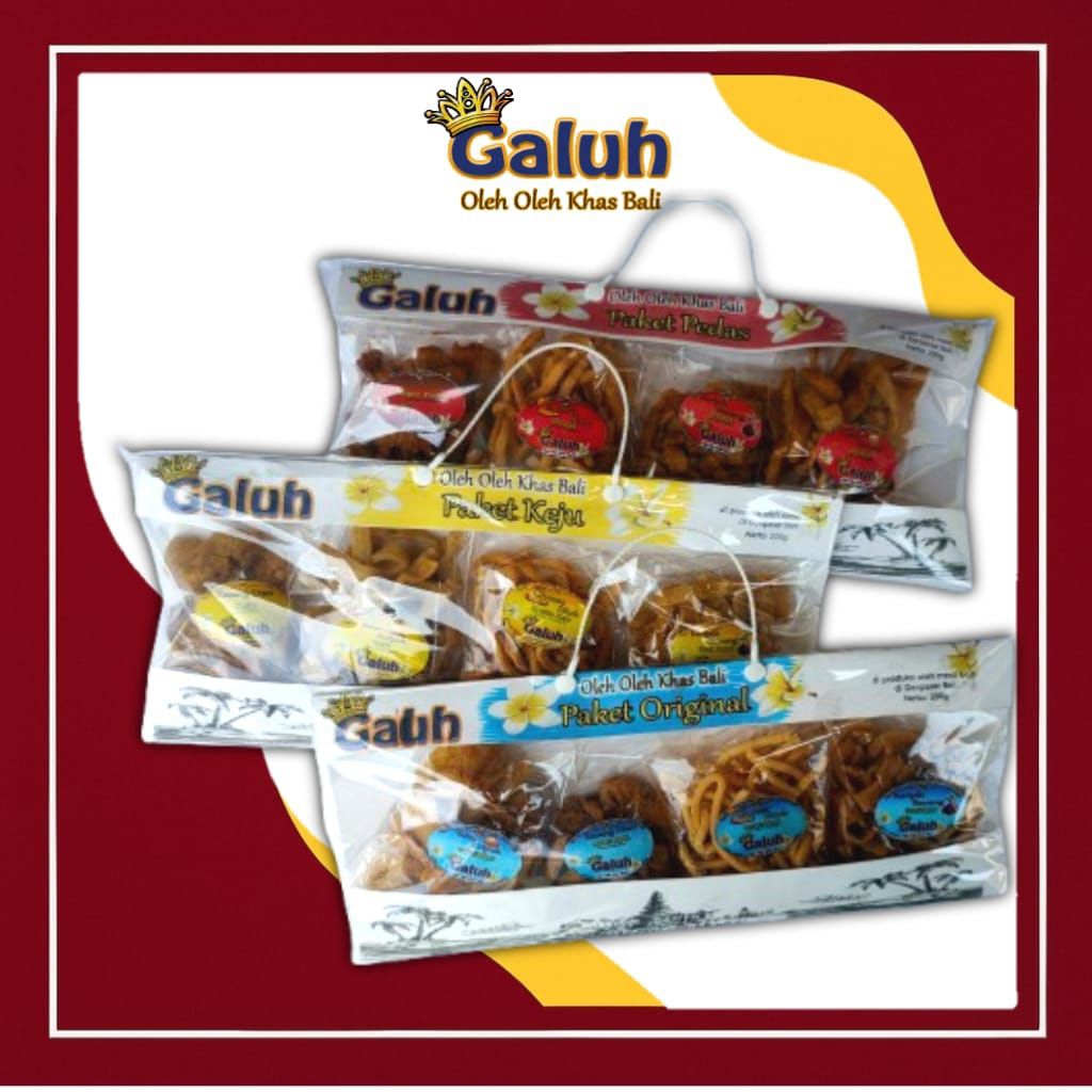 

Paket Snack Ori Galuh 200g – Oleh Oleh Bali, Cemilan Kacang Disco & Keripik Pedas Keju Murah