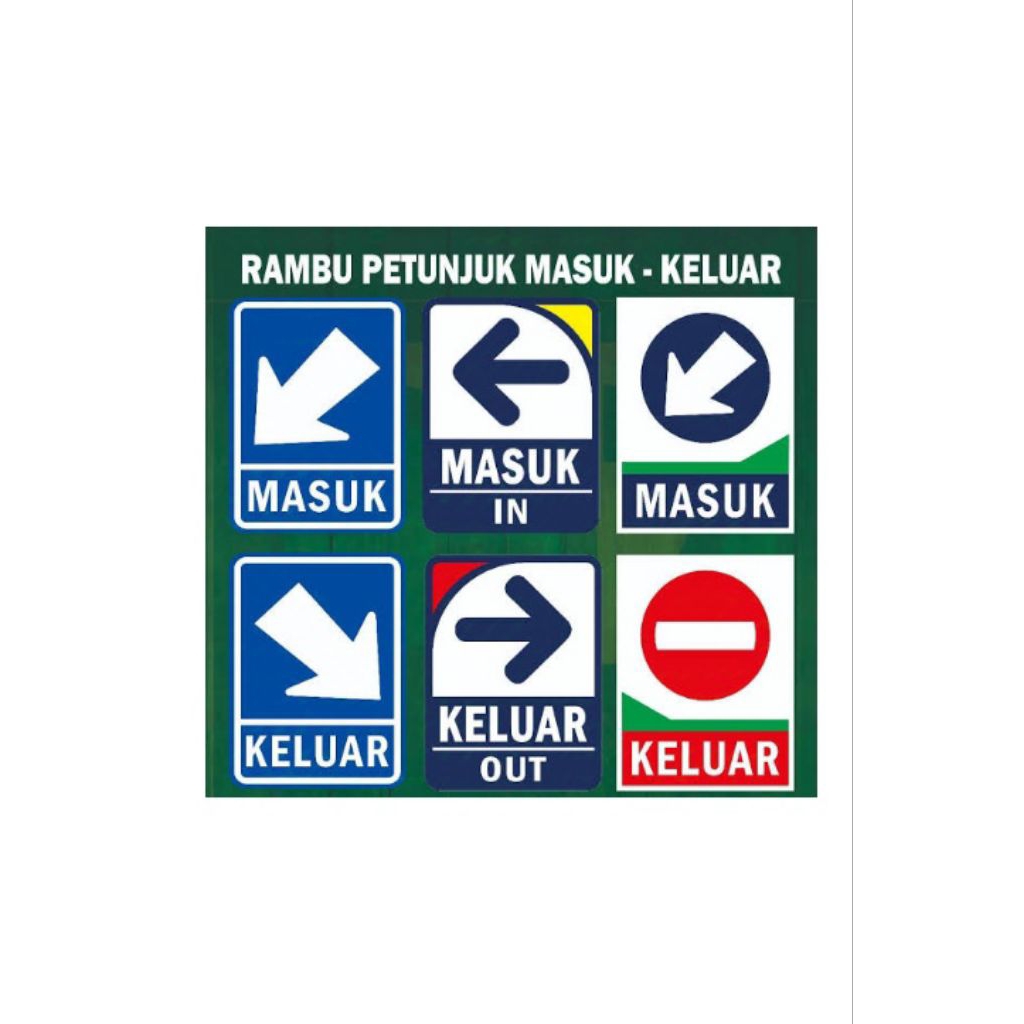

STIKER PARKIR # STIKER RAMBU MASUK KELUAR 10pcs