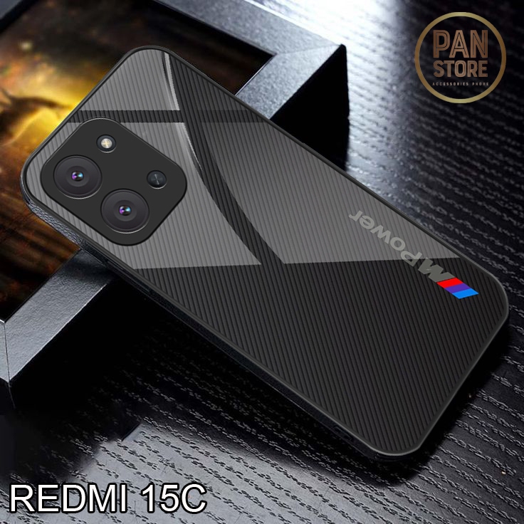 Softcase Glass case Redmi 15C Terbaru 2025 - Case - Softcase Redmi 15C  Mewah Elegant full cover