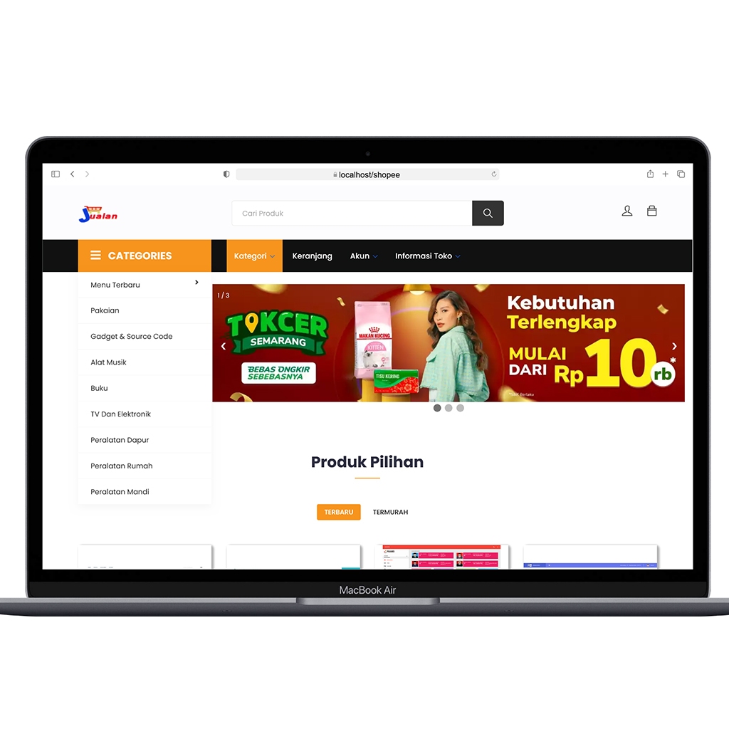 Aplikasi Toko Online Affiliate Shopee dengan PHP