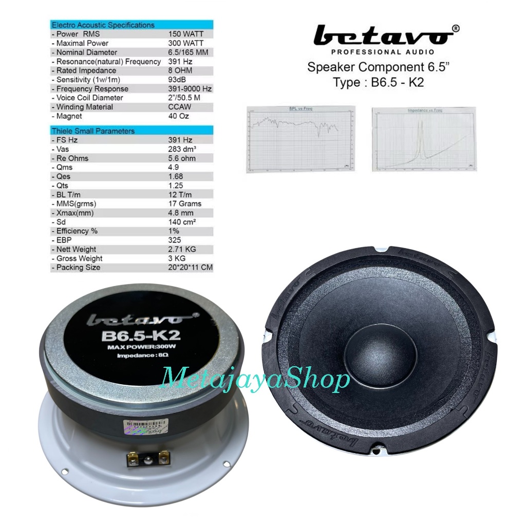 Speaker Komponen Betavo B6.5-K2 Speaker Component B 6.5-K 2
