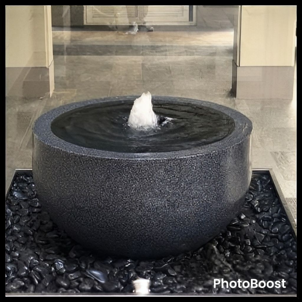 air mancur taman teraso mangkuk minimalis | air mancur terrazzo | air mancur taman terazzo minimalis