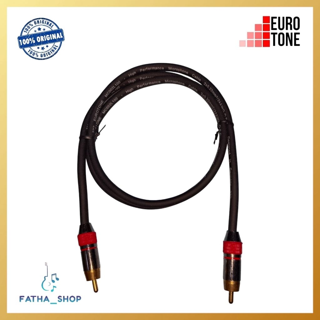 Eurotone Kabel Audio RCA To RCA Panjang 1M