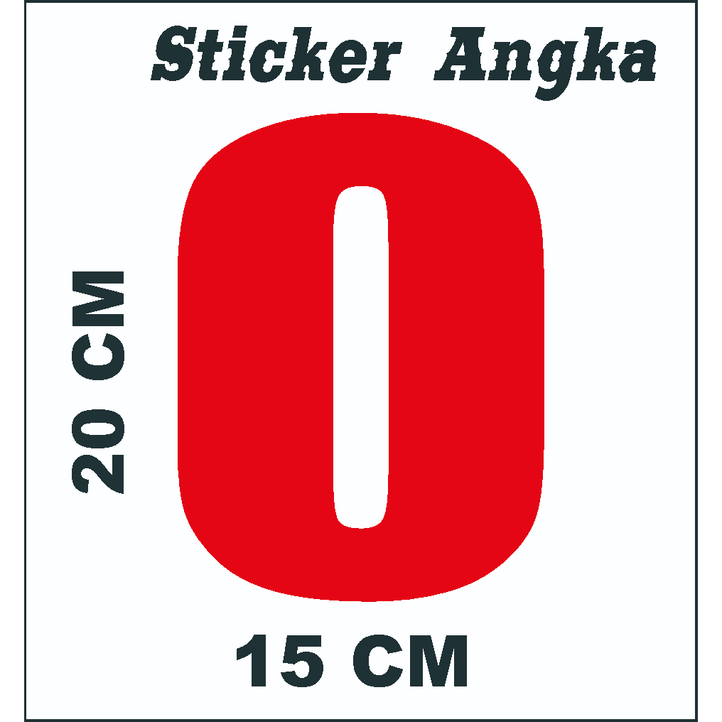 

STICKER ANGKA SATU PICISAN UKURAN 20 X 1 5 CM