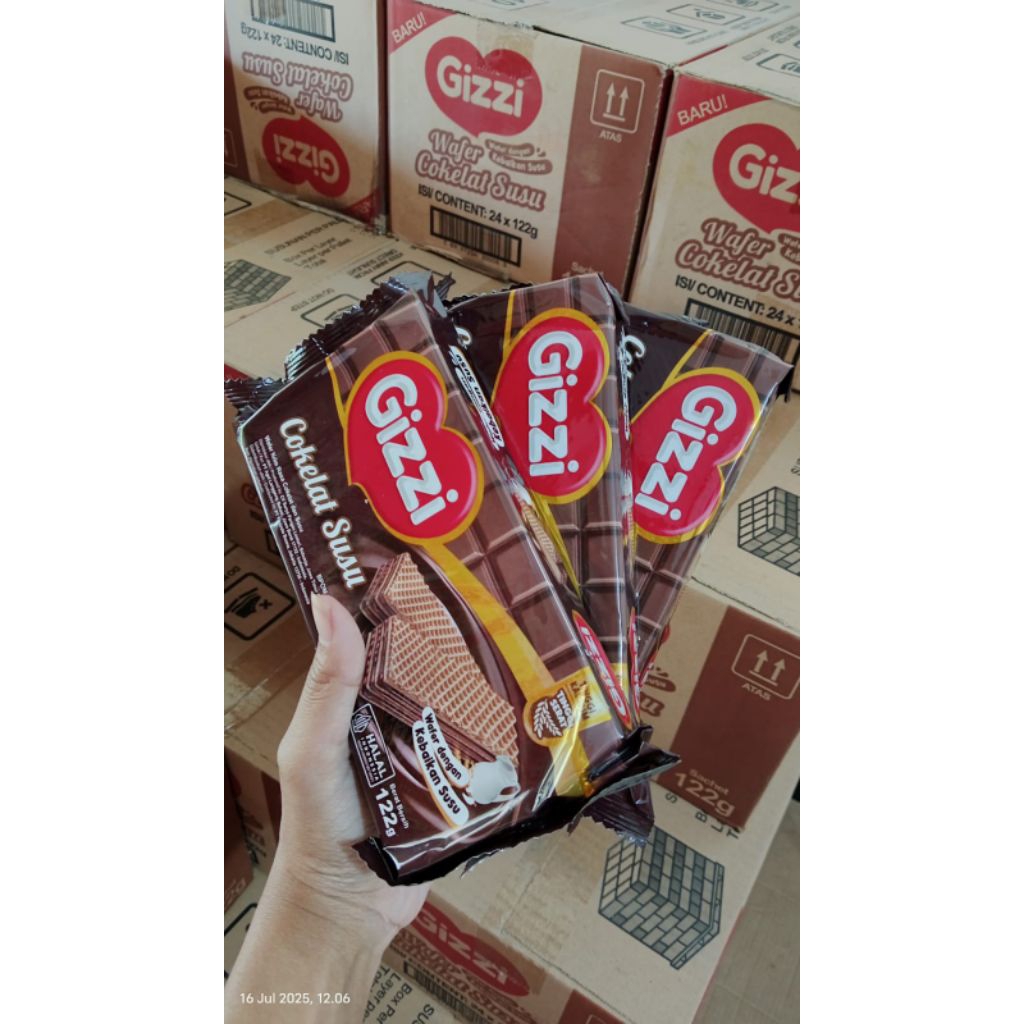 

WAFER GIZZI PACK 122 GR COKLAT