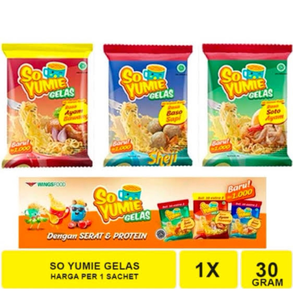 

SO YUMIE GELAS ISI 10 SACHET 30GR | MIE INSTAN