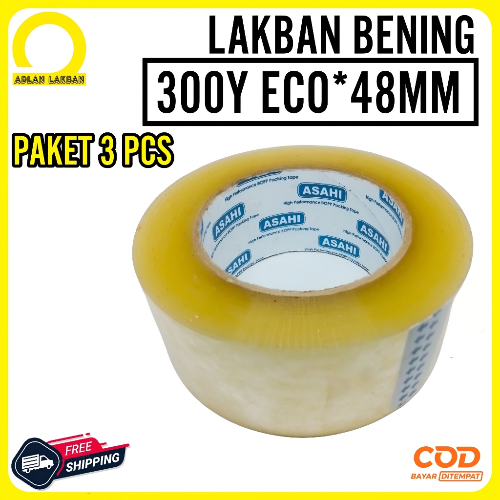 

Lakban Bening 300 Yard x 48mm Economis / Selotip Isolasi Bening 2 Inch