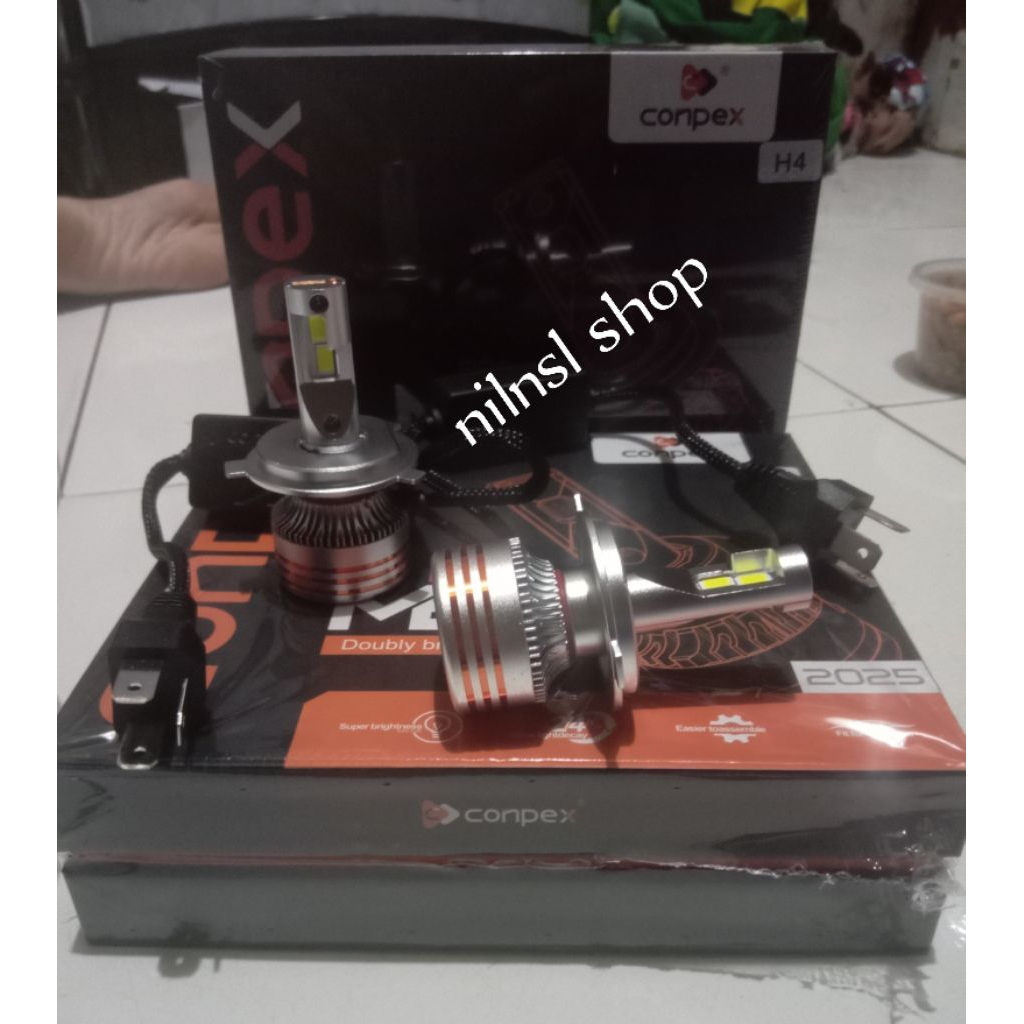 LAMPU LED MOBIL CONVEX MX8 H4 60 watt 1 warna putih