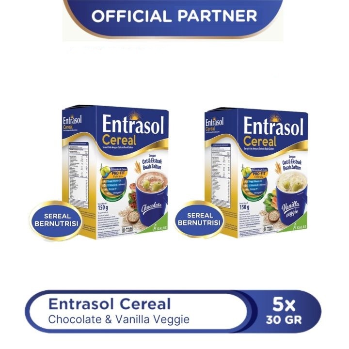 

Entrasol Quick Start Kemasan 5x30 gram - Sumber Kalsium - Sereal Bergizi - Tinggi Vitamin