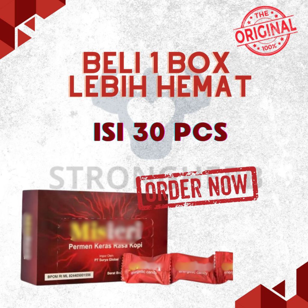 

Misteri Candy Original 30 Pcs - Permen Misteri Rasa Kopi Ginseng