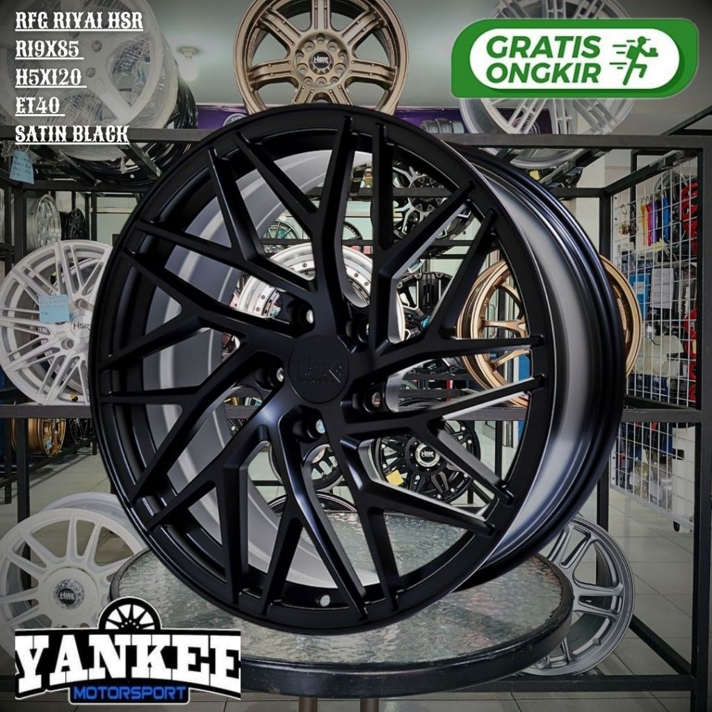 Pelek Original HSR RFG RIYAI RING 19 Hole 5x120 untuk Velg Mobil BTD TANG,BMW 1,2,3,4,5