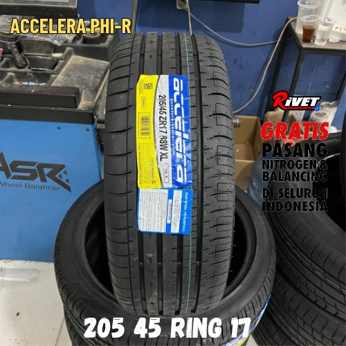 BAN MOBIL MERK ACCELERA 205 45 RING 17 UNTUK MOBIL BRV,RUSH,CITY DLL BAN MOBIL TUBLES