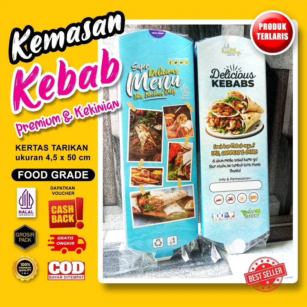 

Kotak Kebab isi 20 bungkus kebab wadah kebab