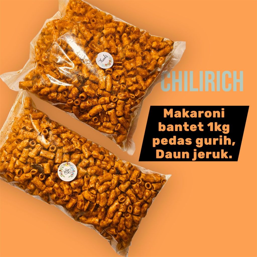 

Makaroni Bantet 1kg Pedas, Gurih, Daun Jeruk, Dijamin nagih!