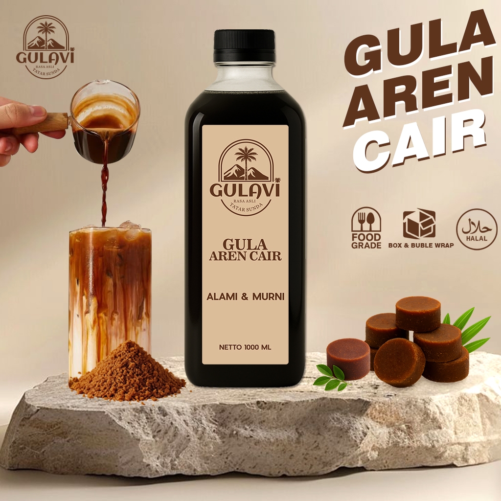 

Gula Aren Cair 1 Liter Gulavi – Syrup Palm Sugar Asli Murni Premium untuk Kopi, Teh & Minuman Cafe