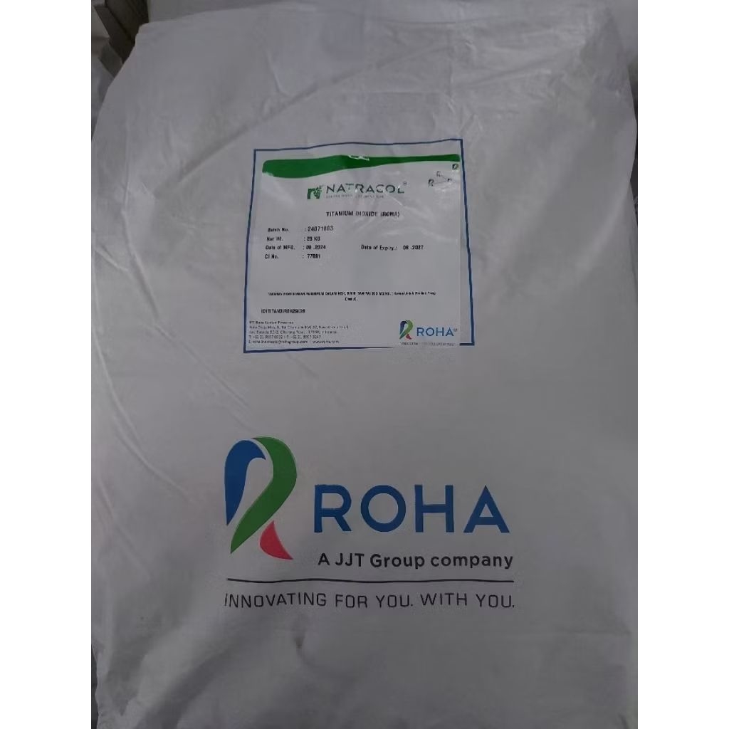 

( KHUSUS GOSEND INSTAN ) PEWARNA MAKANAN / TITANIUM DIOXIDE MEREK ROHA / 25 KG