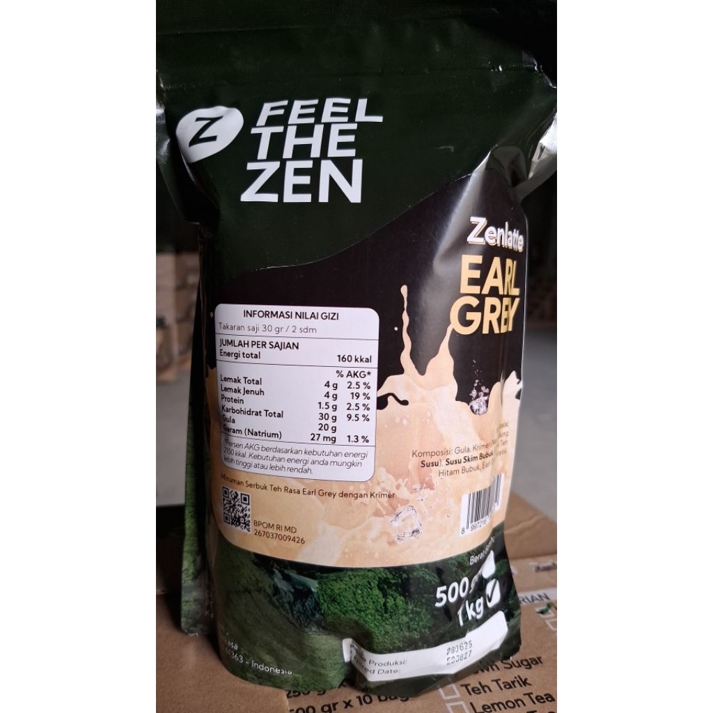 

ZENLATTE EARL GREY 500GR