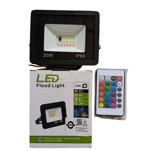 Lampu LED Sorot RGB / Lampu Sorot RGB Dengan Remote Wandi