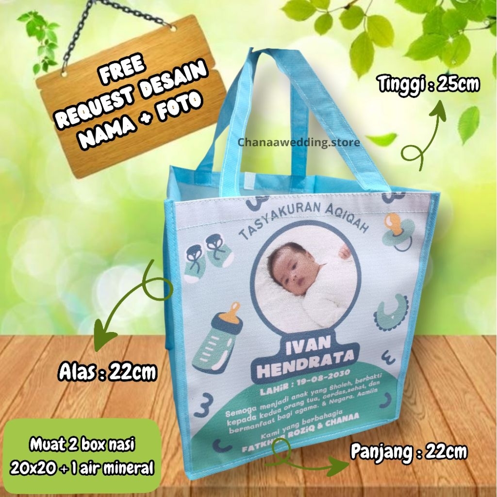 

Tas Aqiqah Murah Tas Khitan Tas haul Tas pernikahan Spundbond 45gsm berwarna