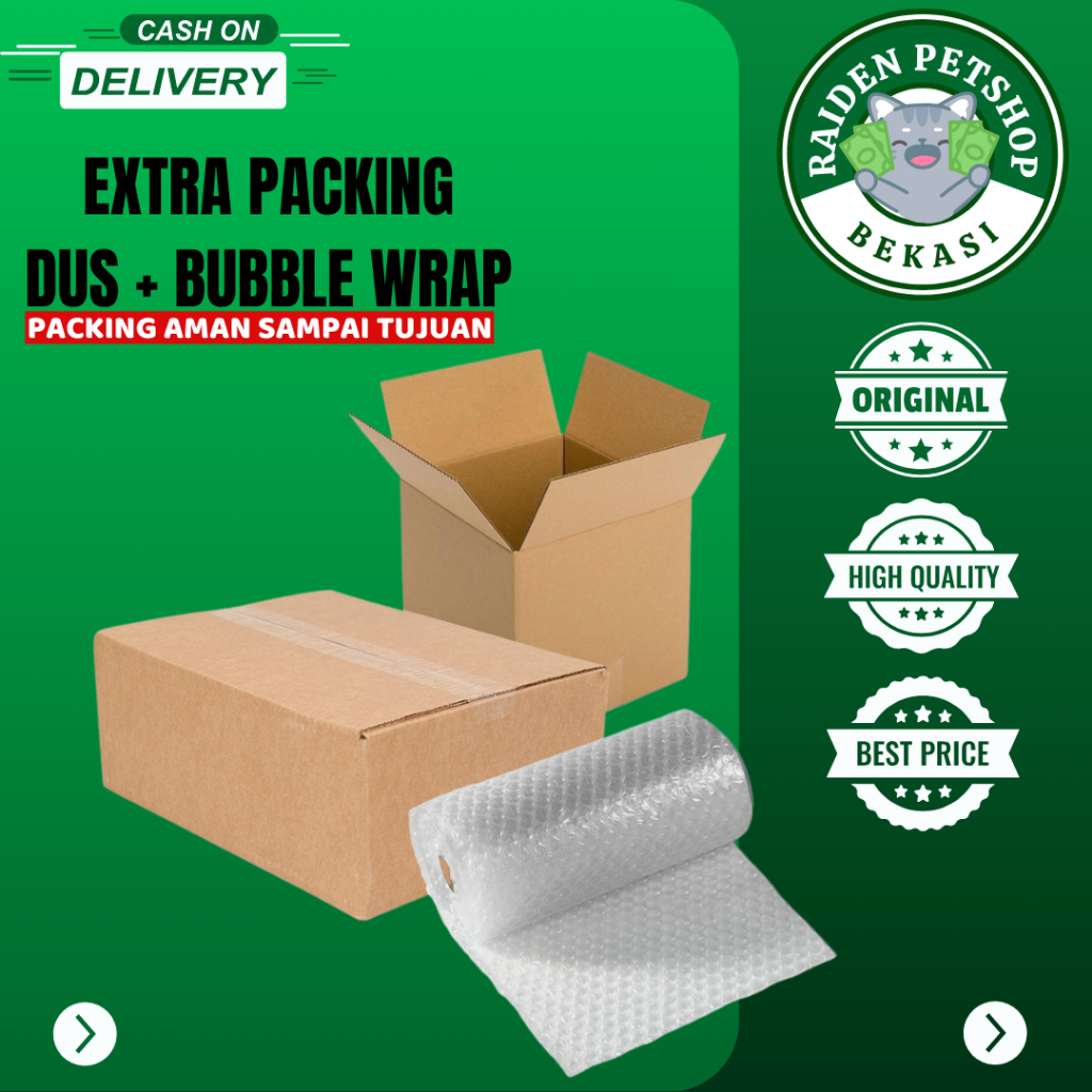 

EXTRA PACKING ( DUS + BUBBLE WRAP ) UNTUK MEMINIMALISIR KERUSAKAN