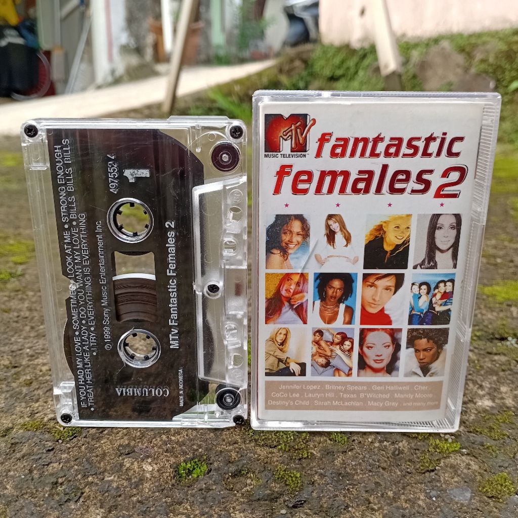 Kaset Various Artis Fantastic Females 2 (2000) Original Columbia Geri Halliwell Celine Dion Cher The