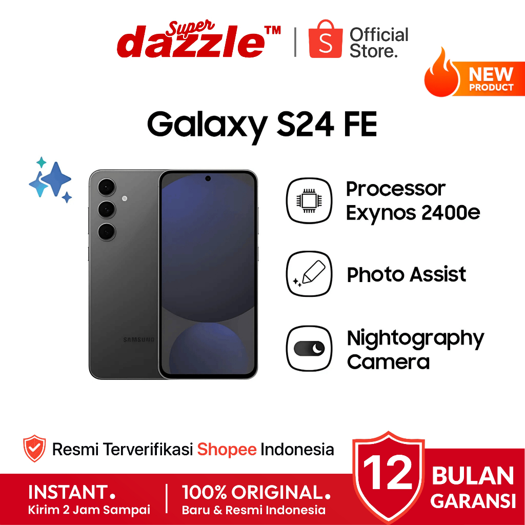 [ TERLARIS ] HP Samsung Galaxy S24 FE 8/256 Original Garansi Resmi 12 Bulan SEIN SAMSUNG Official St