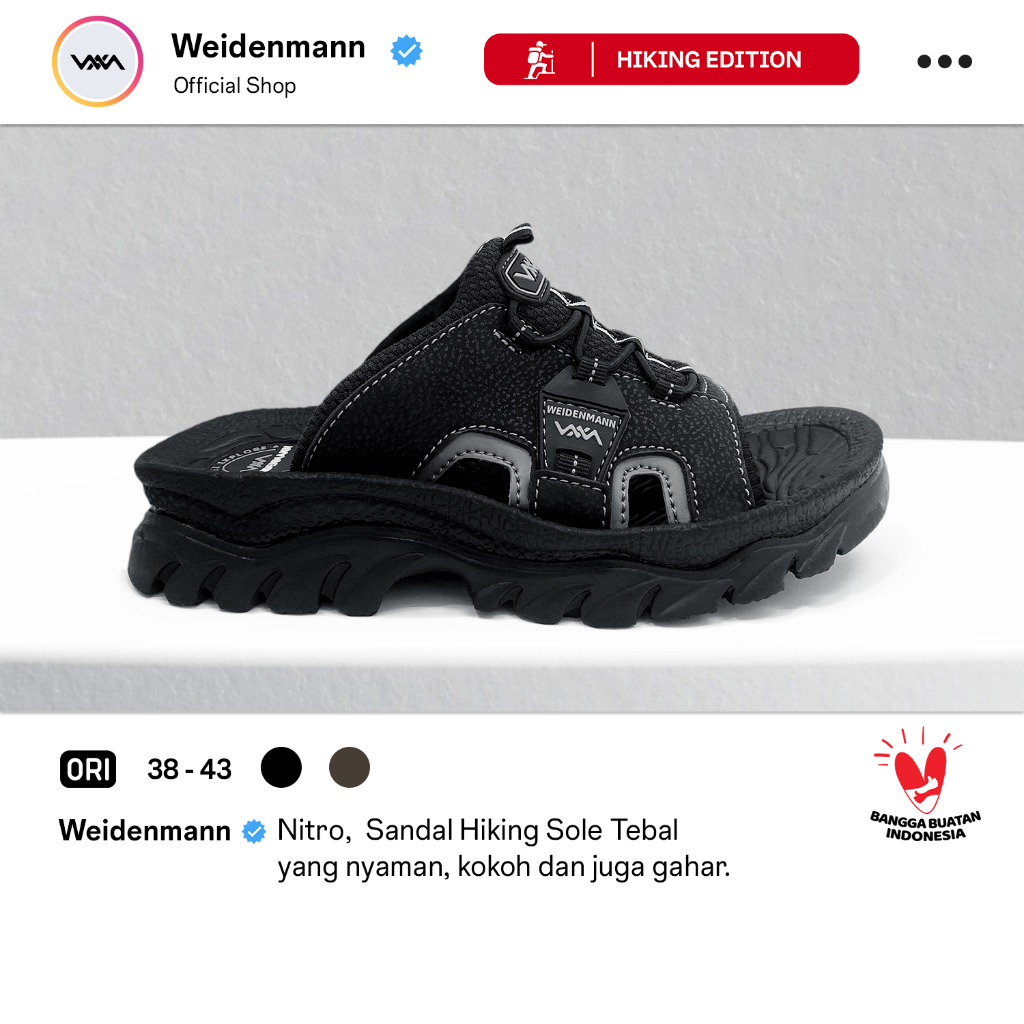 Weidenmann Nitro 01 Sandal Gunung / Hiking Outsole Tebal Pria