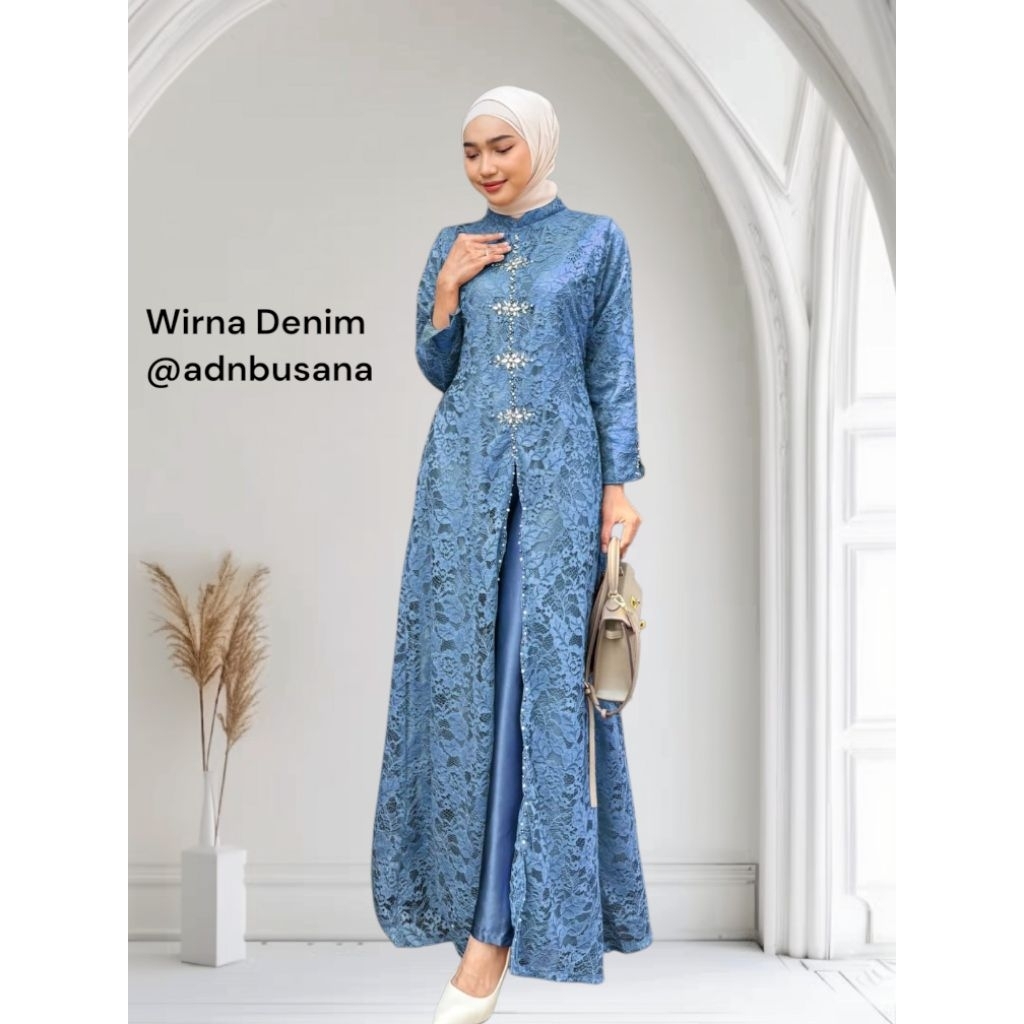 WIRNA - Dress gamis by adnbusana | Gamis pesta mewah | Baju kondangan wanita kekinian | Dress gamis 