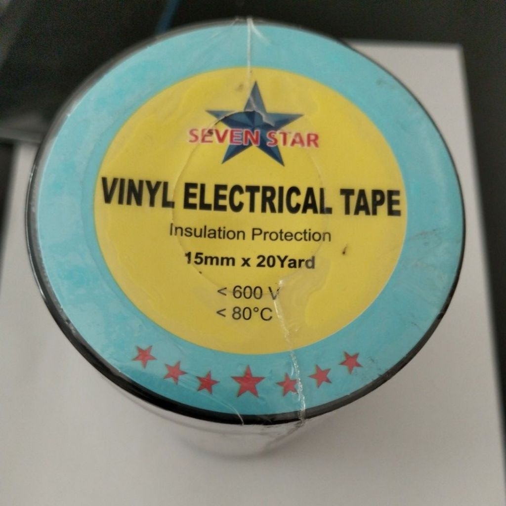 

(PAKET 10 PC ) ISOLASI HITAM SOLASI KABEL SEVEN STAR 15MM X 20 YARD SOLATIP