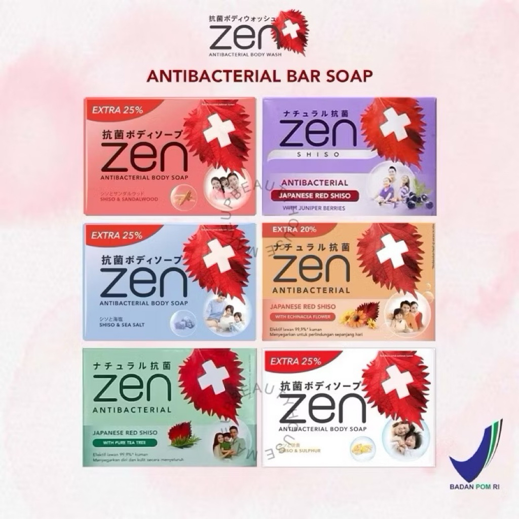 Paket 12pcs SABUN ZEN 70gr SABUN MANDI Antibakteri Antiseptik