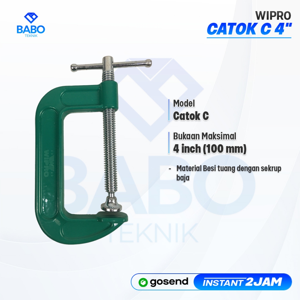 Catok Clamp C Wipro 4in Klem C Wipro 4 inch