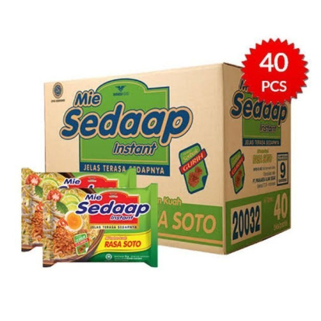 

Mie Sedaap Sedap Soto 1 Karton/ Dus isi 40 pcs Mie Instant kuah 70 gr