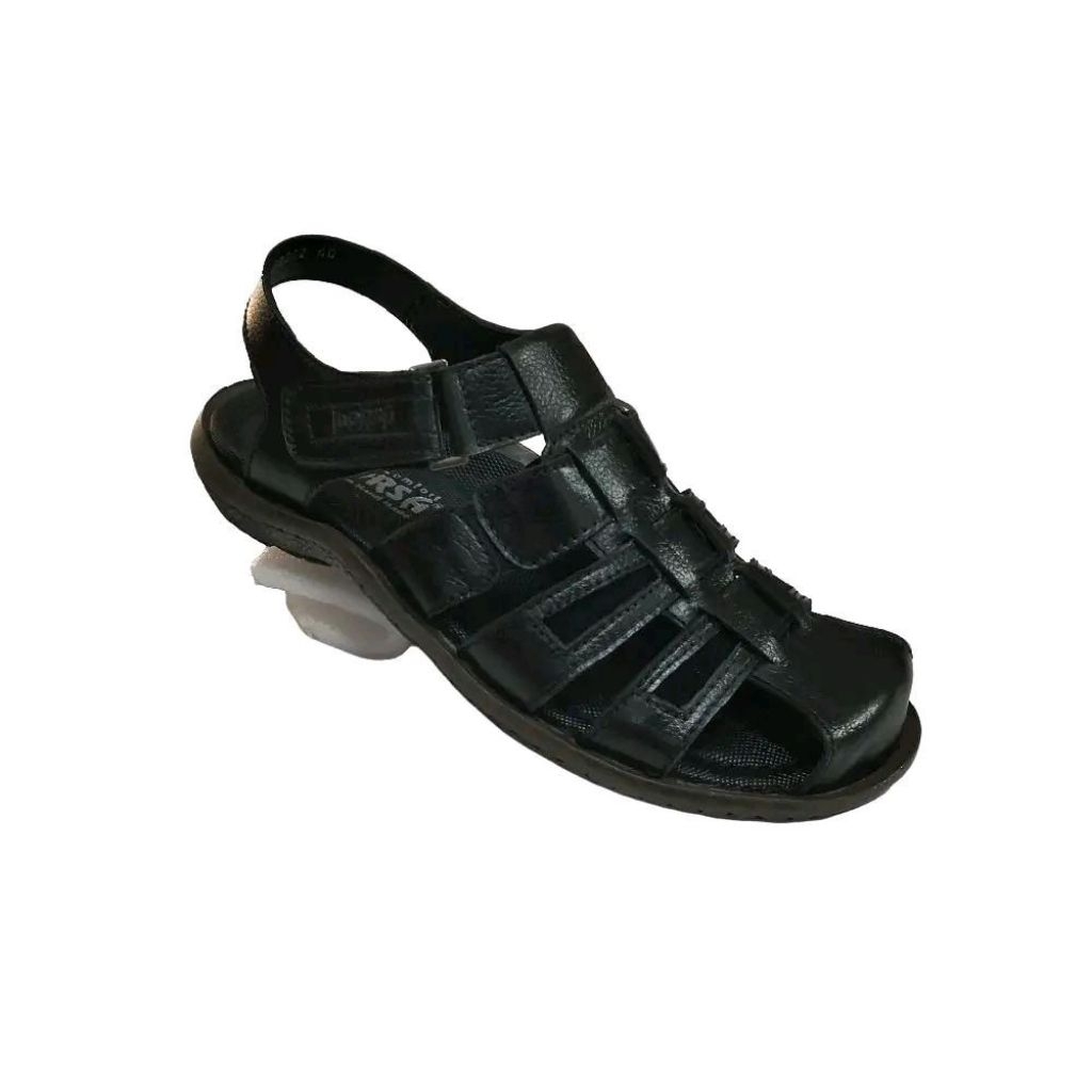 BORSA 59202 HITAM Sandal Bertali Pria Original Leather