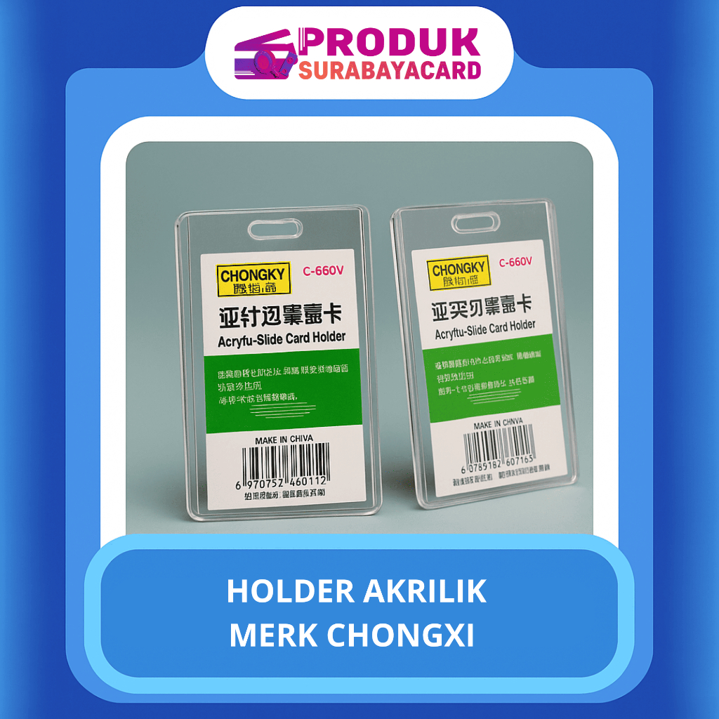 

FRAME ID CARD HOLDER AKRILIK MERK CHONGXI FRAME BUKA TUTUP