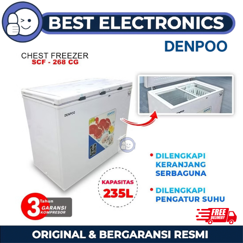 Chest Freezer Denpoo SCF-268CG Kapasitas 235L