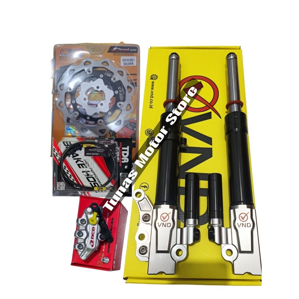 PAKETAN SHOCK DEPAN VND PLUS KALIPER RCB MIO MIO J MIO M3 VARIO 110 VARIO 125 GENIO BEAT