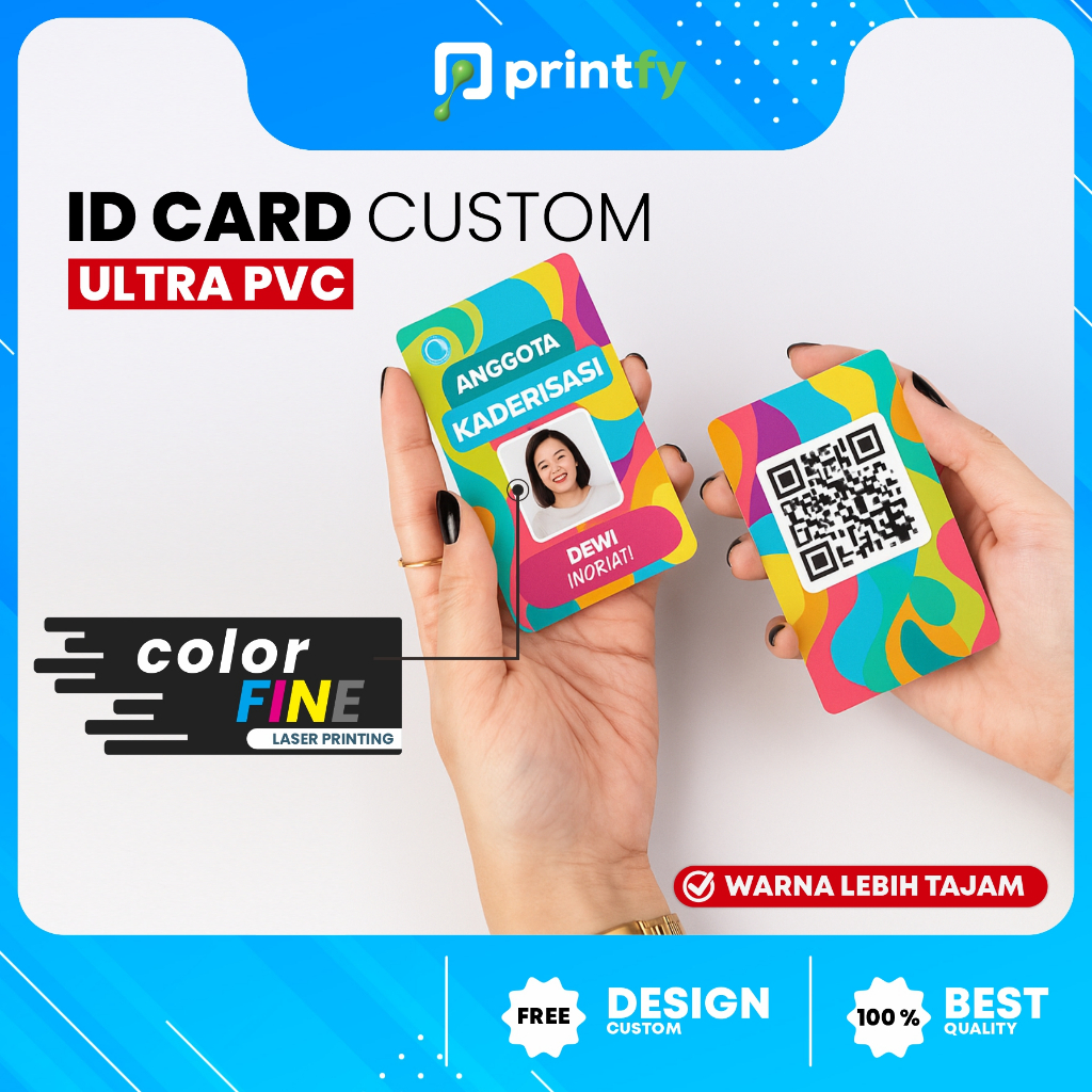 

ID Card UPVC Color Fine Custom - Tebal - Kartu Pelajar / Kartu Member