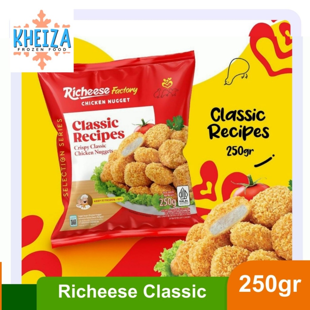

RICHEESE Chicken Nugget Classic - Naget Ayam Reguler 250gr - Kheiza Frozen