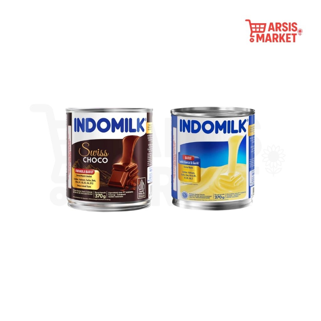 

[ORIGINAL] Susu Kental Manis Indomilk Kaleng 370g- Rasa Putih / Coklat - Susu Serbaguna