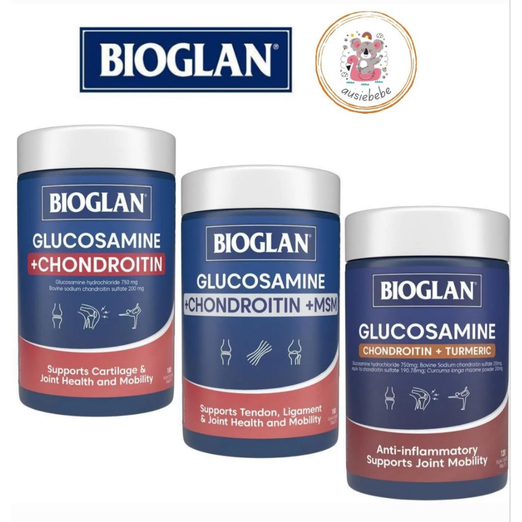 Bioglan Glucosamine Chondroitin + MSM  /  Glucosamine + Chondroitin  | 180 Tablets