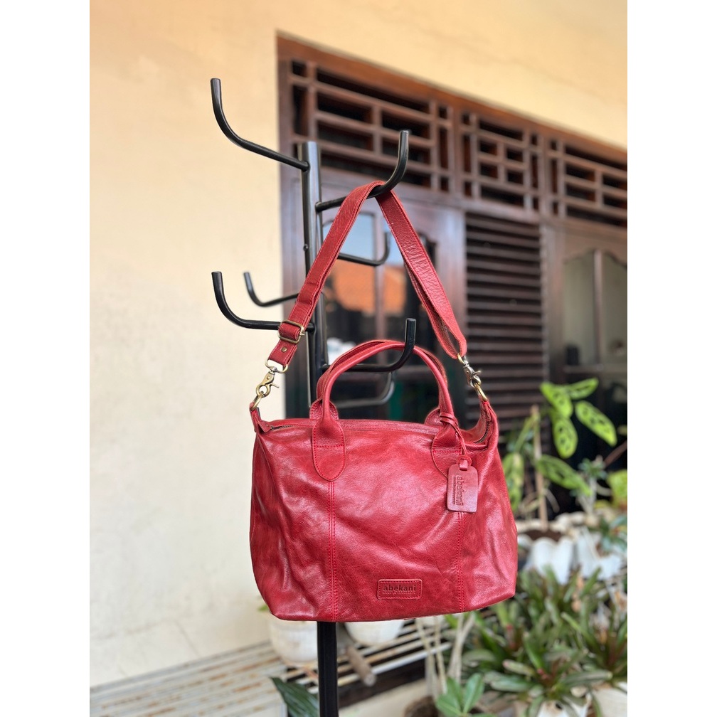 Tas Kulit Wanita ABEKANI CBAG Non Flap Hand Bag dengan Tali Panjang Ukuran Medium