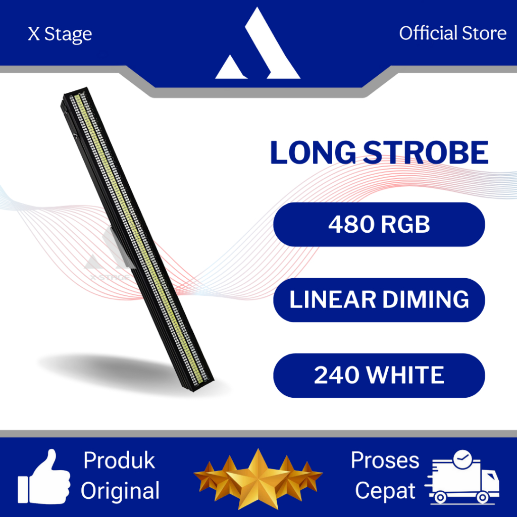 XStage Lampu Strip Strobo Audience Light Stage Lighting RGB COD Garansi Cafe Dugem Disco Panggung La