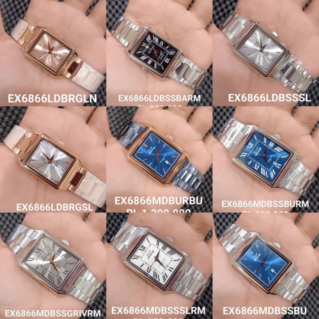 Jam Tangan Couple Expedition E 6866 MD Original  /E 6686 LD square